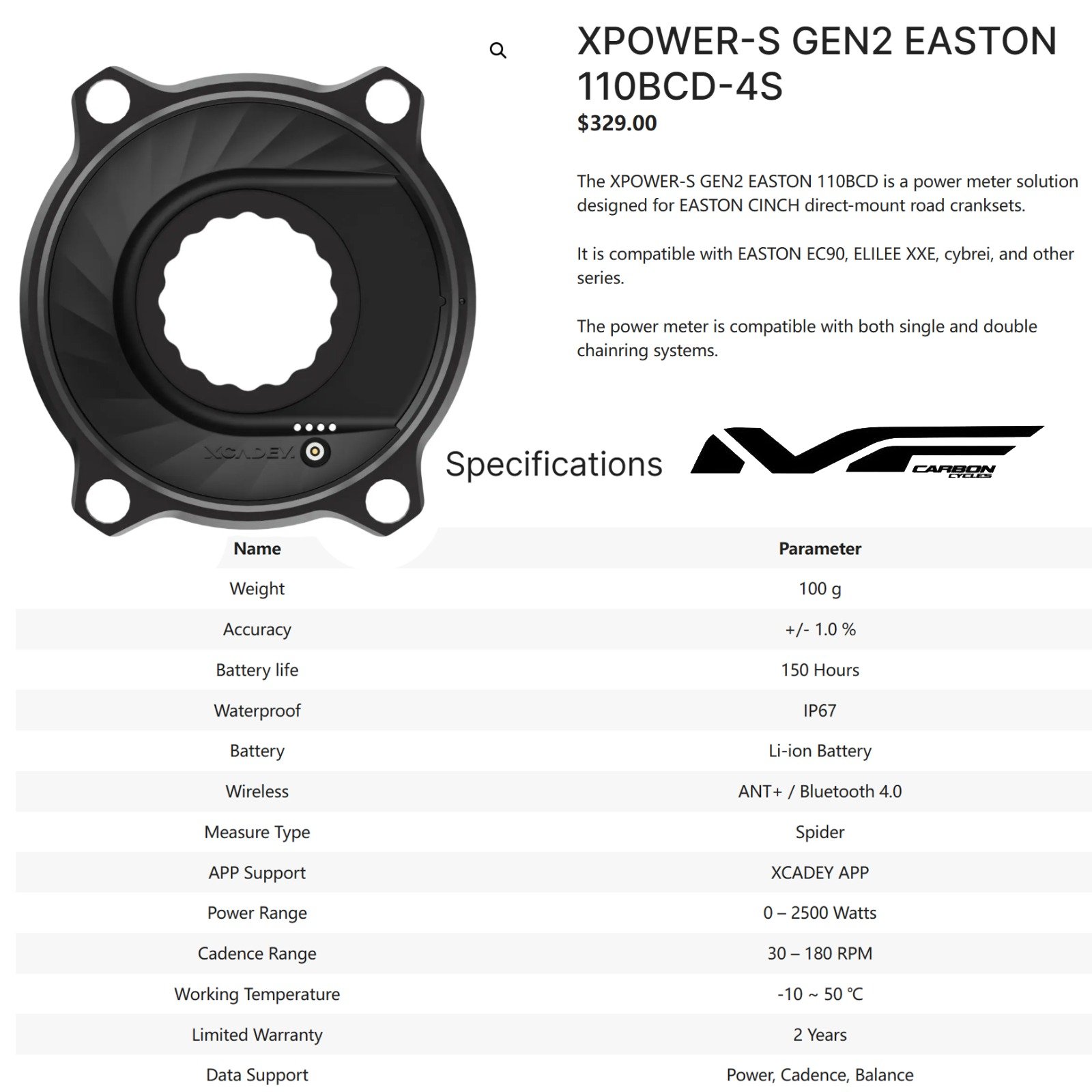 Pédalier MF CARBON CYCLES + Capteur de Puissance XCADEY – Précision & Performance - 5